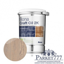 Паркетное масло двухкомпонентное цветное Bona Craft Oil 2К Ясень (1.25л) 