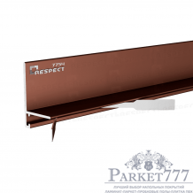 Микроплинтус Respect Standart 7753 Коричневый RAL 8017 (темно-коричневый, аналог анод. коньк), отступ 16 мм 