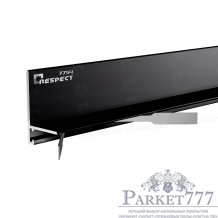 Микроплинтус Respect Standart 7753 Черный матовый RAL 9005, отступ 16 мм 