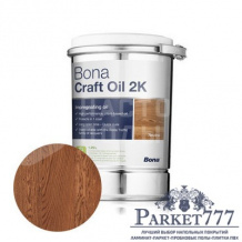 Паркетное масло двухкомпонентное цветное Bona Craft Oil 2К Умбра (1.25л) 