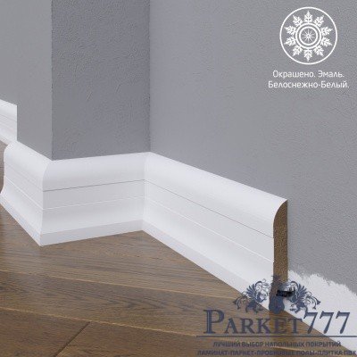 картинка Плинтус Madest Decor белый МДФ окрашенный 01-083-18 от магазина Parket777