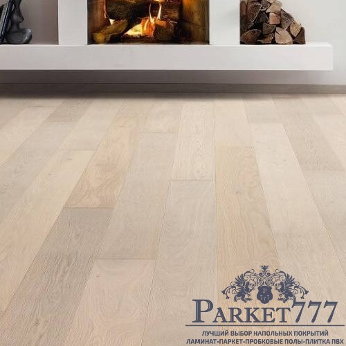 картинка Паркетная доска Haro 4000 однополосная Дуб Кристально-Белый Маркант браш 538934 от магазина Parket777