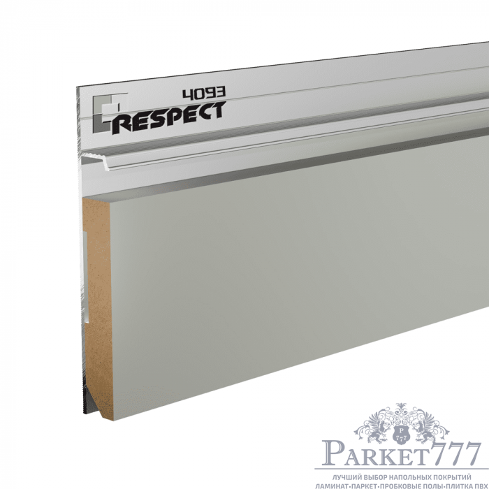 картинка Скрытый плинтус Respect Standart 4093 без полки Алюминий анодированный от магазина Parket777 картинка Скрытый плинтус Respect Standart 4093 без полки Алюминий анодированный от магазина Parket777