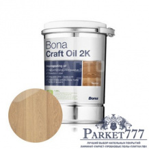 Паркетное масло двухкомпонентное цветное Bona Craft Oil 2К Светло-серый (1.25л) 