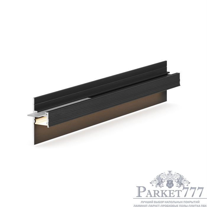 картинка Теневой плинтус Laconistiq LIGHT DOORS Чёрный анодированный от магазина Parket777