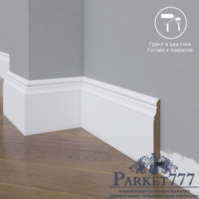 картинка Плинтус Madest Decor широкий МДФ окрашенный по RAL/NCS 05-100-12 от магазина Parket777