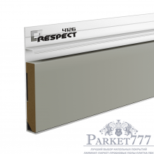 Скрытый плинтус Respect Deluxe 4126 с полкой Белый муар RAL 9016 ( под покраску ) 