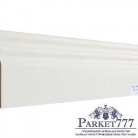 картинка Плинтус Finitura Dekor Белый МДФ гладкий, фигурный 100x16 от магазина Parket777