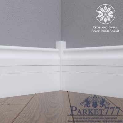 картинка Соединительный элемент для плинтуса Madest Decor белый окрашенный CD-13 (18x18) от магазина Parket777