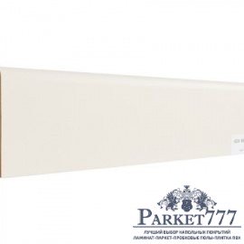 картинка Плинтус Finitura Dekor Белый МДФ гладкий, фигурный 80x16 от магазина Parket777