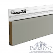 Скрытый плинтус Respect Deluxe 4126 с полкой Алюминий анодированный 