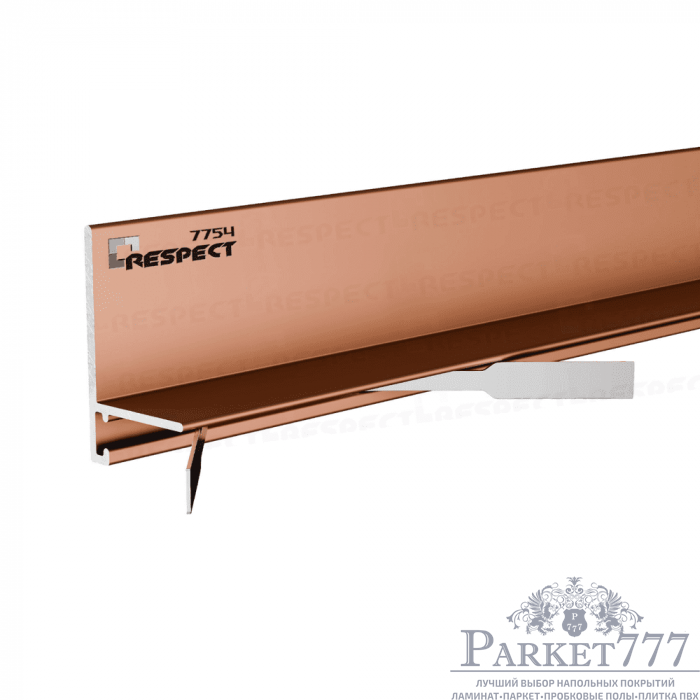 картинка Микроплинтус Respect Standart 7753 Орех RAL 8025, отступ 16 мм от магазина Parket777