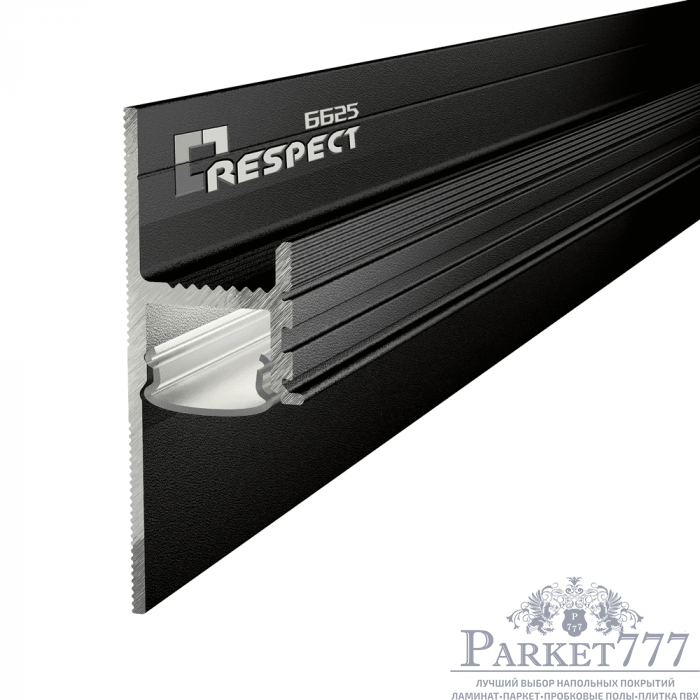 картинка Теневой профиль Respect 6625 ( теневой зазор 20 мм ) Черный муар RAL 9005 от магазина Parket777