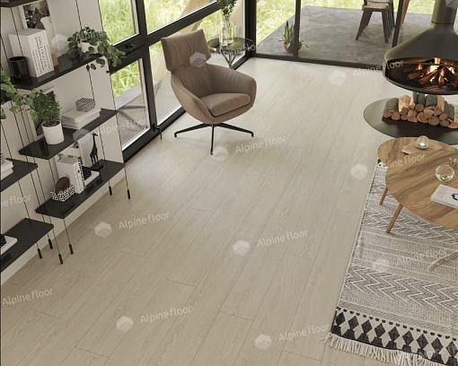 картинка Ламинат SPC Alpine Floor Easy Line Дуб Снежный ЕСО 3-14 от магазина Parket777
