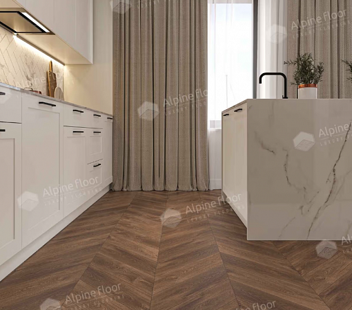 картинка Ламинат SPC Alpine Floor Chevron Alpine Дуб Коричневый Eco 18-13 MC от магазина Parket777