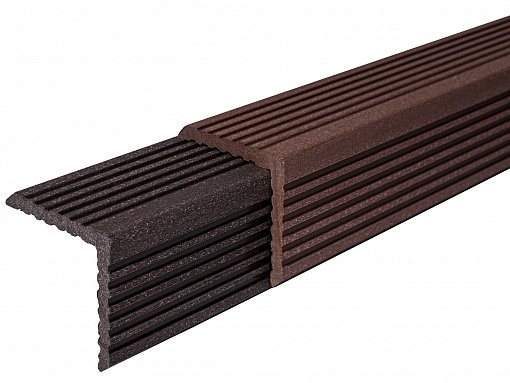 картинка Равнополочный уголок ДПК для досок Deckron, Darvolex, Ecodeck Коричневый от магазина Parket777