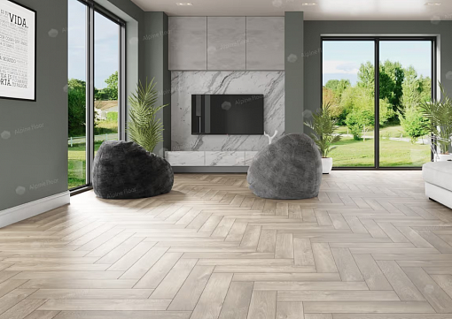 картинка Ламинат SPC Alpine Floor Parquet Light Изящный паркет Дуб Натуральный Натуральный первозданный отбеленный Eco 13-5 МС от магазина Parket777