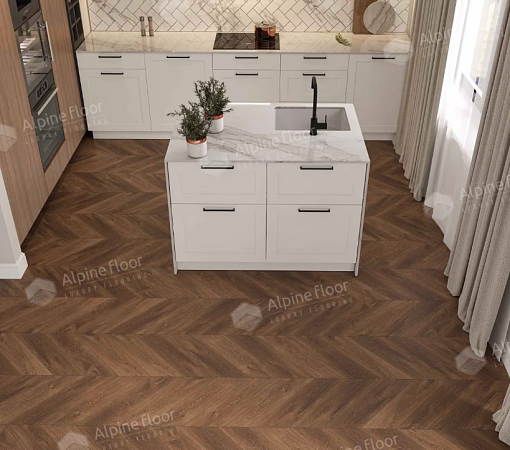 картинка Ламинат SPC Alpine Floor Chevron Alpine Дуб Коричневый Eco 18-13 MC от магазина Parket777