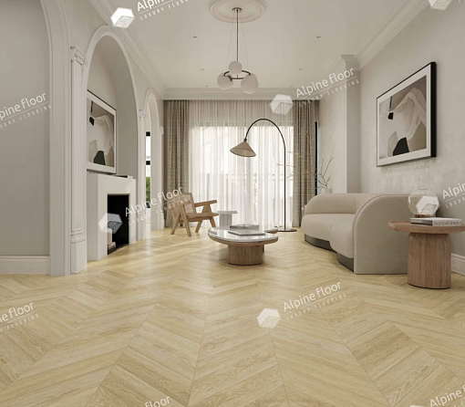 картинка Ламинат SPC Alpine Floor Chevron Alpine Дуб Ваниль Селект Eco 18-2 MC от магазина Parket777